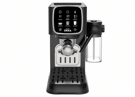 Arzum OKKA Solo M Espresso Machine, 1.1 Liter 2 Cups, Black Chrome - OK0032-0400 - SABER Center