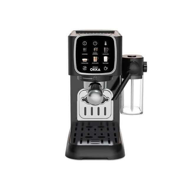 Arzum OKKA Solo M Espresso Machine, 1.1 Liter 2 Cups, Black Chrome - OK0032-0400 - SABER Center