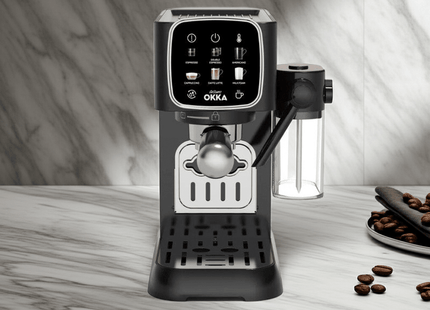 Arzum OKKA Solo M Espresso Machine, 1.1 Liter 2 Cups, Black Chrome - OK0032-0400 - SABER Center