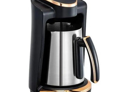 Black And White Turkish Coffee Maker, 4 Cups 650 Watt, Black - CM-400 - SABER Center