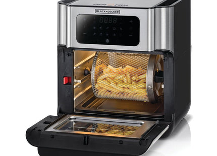 Black + Decker Air Fryer, 12 Liter Silver - AOF100-B5 - SABER Center