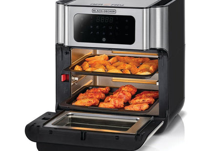 Black + Decker Air Fryer, 12 Liter Silver - AOF100-B5 - SABER Center