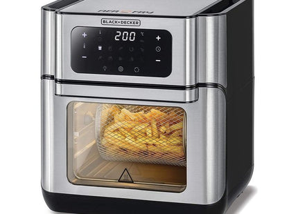 Black + Decker Air Fryer, 12 Liter Silver - AOF100-B5 - SABER Center