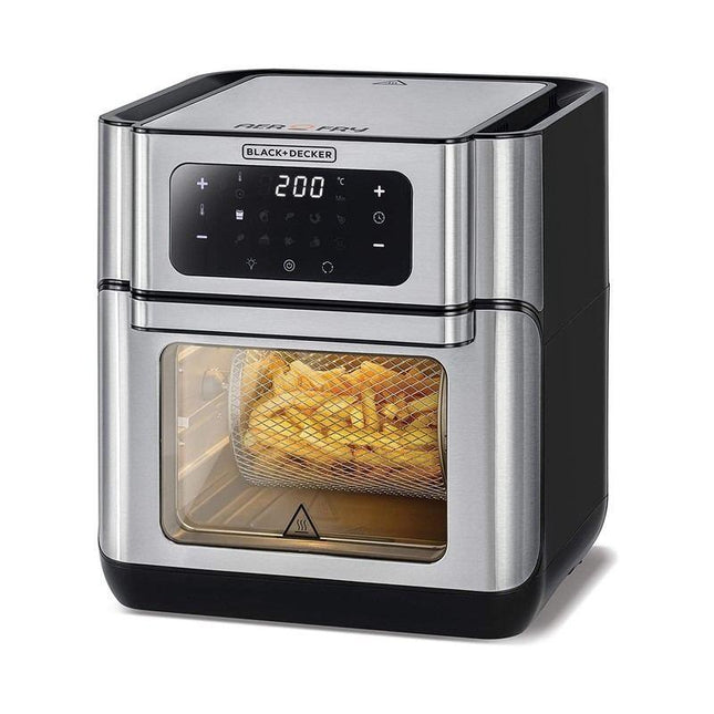 Black + Decker Air Fryer, 12 Liter Silver - AOF100-B5 - SABER Center