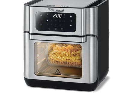 Black + Decker Air Fryer, 12 Liter Silver - AOF100-B5 - SABER Center