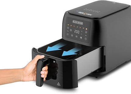 Black + Decker Digital Air Fryer, 8 Liter, 1700 Watt Black - SAF80W-B5 - SABER Center