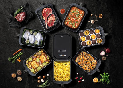Black + Decker Digital Air Fryer, 8 Liter, 1700 Watt Black - SAF80W-B5 - SABER Center