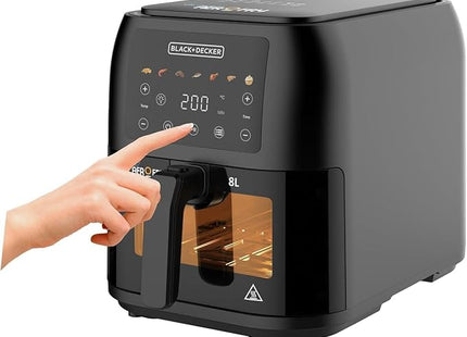 Black + Decker Digital Air Fryer, 8 Liter, 1700 Watt Black - SAF80W-B5 - SABER Center