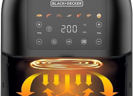Black + Decker Digital Air Fryer, 8 Liter, 1700 Watt Black - SAF80W-B5 - SABER Center