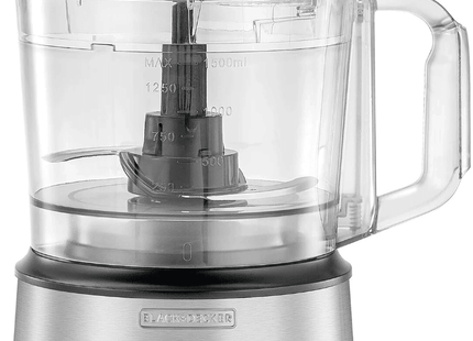 Black + Decker Food Processor, 800 Watt Black Silver - FX825 - SABER Center