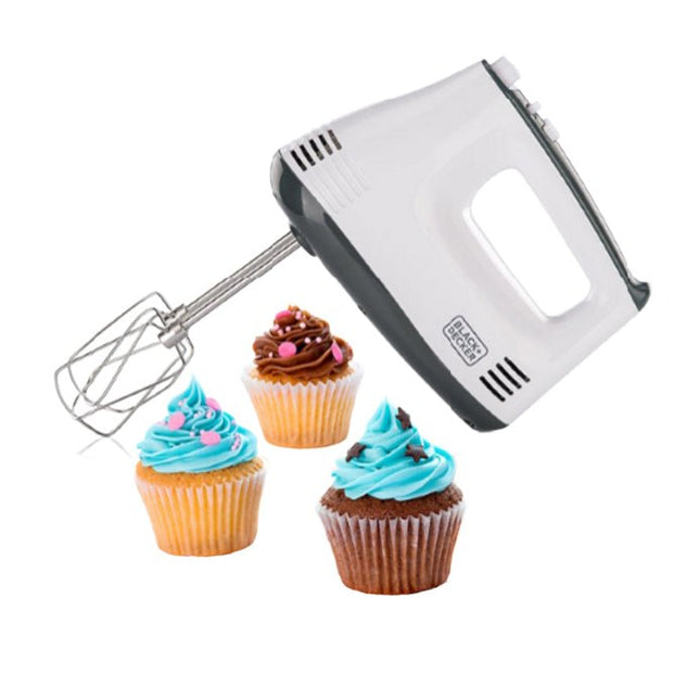 Black + Decker Hand Mixer 300 Watt White - M350 - SABER Center