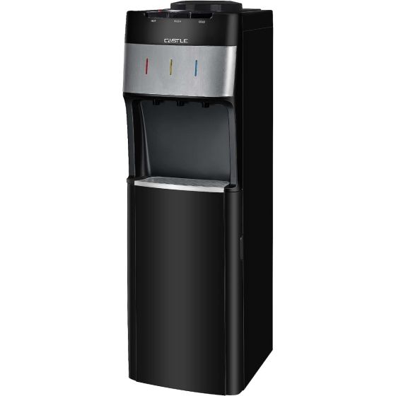 Castle Hot, Cold & Normal Top Loading Water Dispenser, 3 Tabs Black - WD3040 - SABER Center