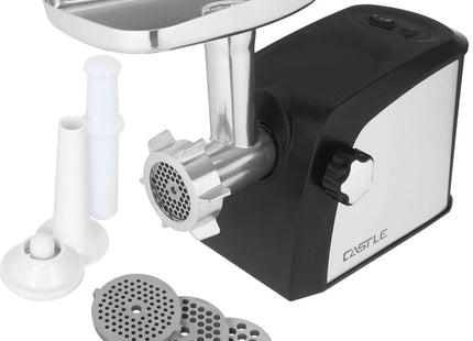 Castle Meat Mincer 2600 Watt, Black Silver - MGS2600 - SABER Center
