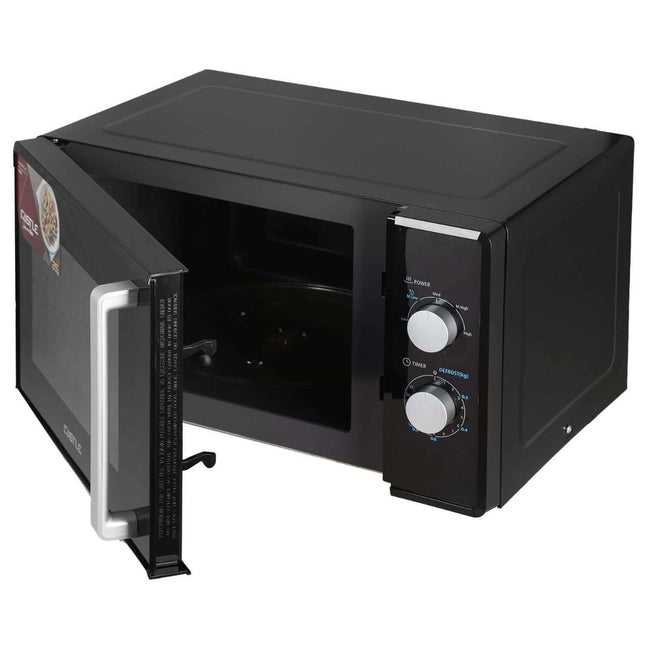 Castle Microwave with Grill, 25 Liter 900 Watt, Black - MW8025 - SABER Center