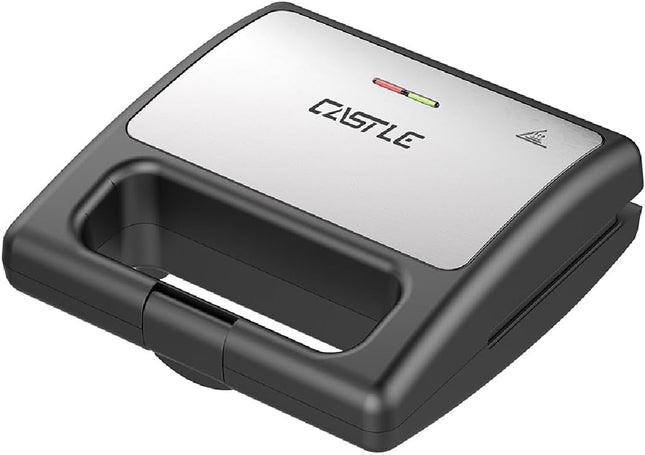 Castle Sandwich Maker 750 Watt Silver Black - SMG1750 - SABER Center