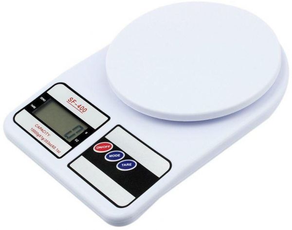 Digital Kitchen Scale, 10kg, White - SABER Center
