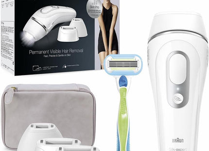Braun Silk Expert Pro Epilator White Silver - PL3233 - SABER Center