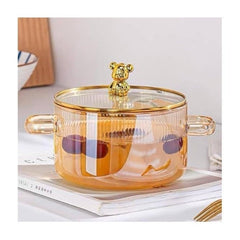 Borosilicate Glass Cooking Pot, 1800ml, Stovetop for Soup & Pasta - SABER Center