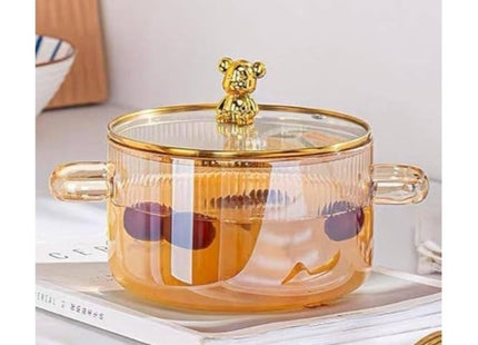 Borosilicate Glass Cooking Pot, 1800ml, Stovetop for Soup & Pasta - SABER Center