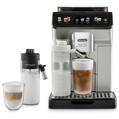 Delonghi Eletta Explore Espresso Machine, 1.8 Liter 2 Cups, Silver - ECAM450.55.S - SABER Center