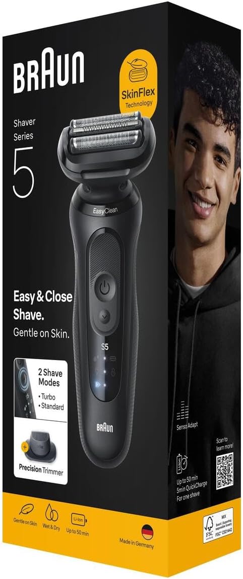 Braun Series 5 Electric Shaver Black - 52-N1200S - SABER Center