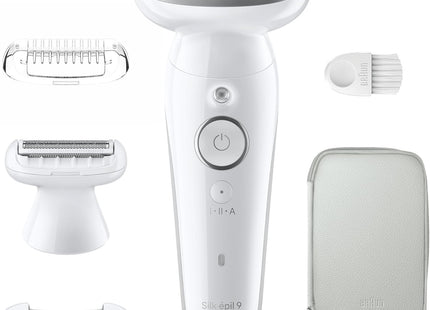 Braun Silk-épil 9 Epilator with Attachments Wet & Dry White - SES9-041 - SABER Center