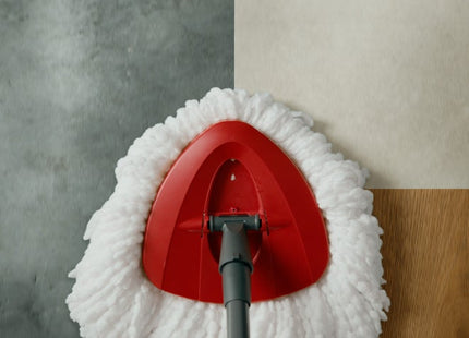 Vileda Turbo Smart Spin Microfiber Mop & Bucket Set, Gray/Red - SABER Center
