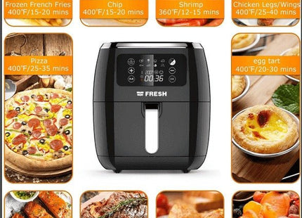 Fresh Digital Air Fryer, 7 Liter Black - AFF-1800B - SABER Center