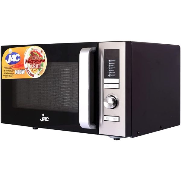 Jac Microwave with Grill, 25 Liter 1400 Watt, Black - NGM-25D2 - SABER Center
