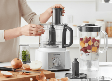 Kenwood Food Processor with Attachments, 1000 Watt White - FDP65.4WH - SABER Center