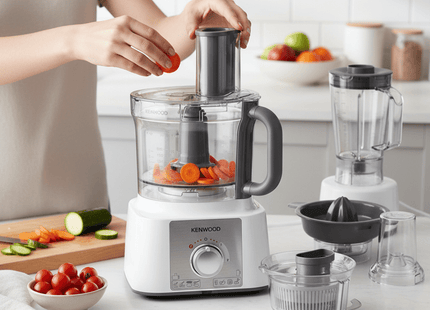 Kenwood MultiPro ExpressTM Food Processor, 1000 Watt Multi Color - FDP65.75WH - SABER Center