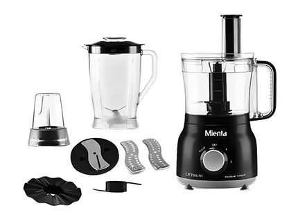 Mienta Food Processor, 800 Watt Black - FP14922B - SABER Center