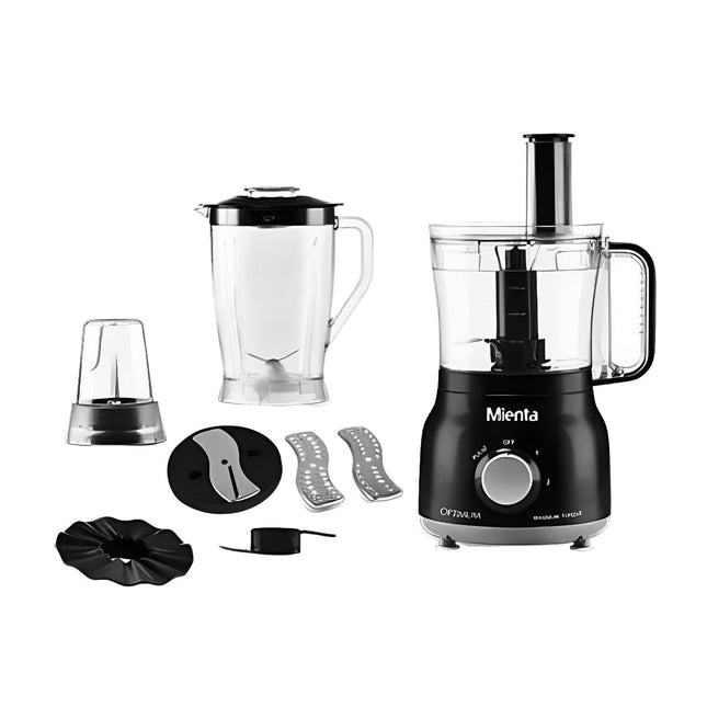 Mienta Food Processor, 800 Watt Black - FP14922B - SABER Center