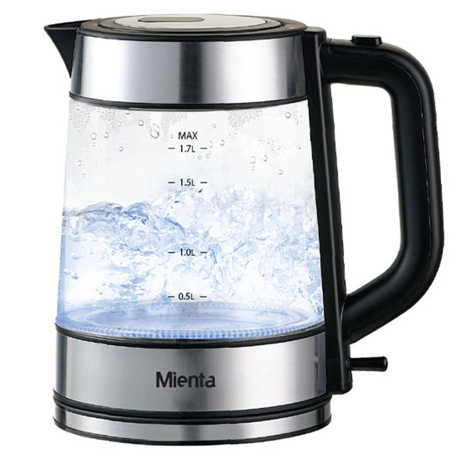 Mienta Glass Electric Kettle, 1.7 Liter 2200 Watt, Black - EK201837A - SABER Center