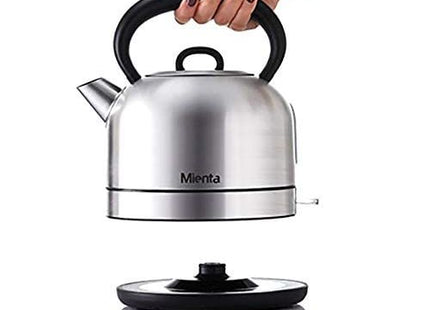 Mienta Stainless Steel Electric Kettle, 1.7 Liter, Stainless Steel - EK201020A - SABER Center