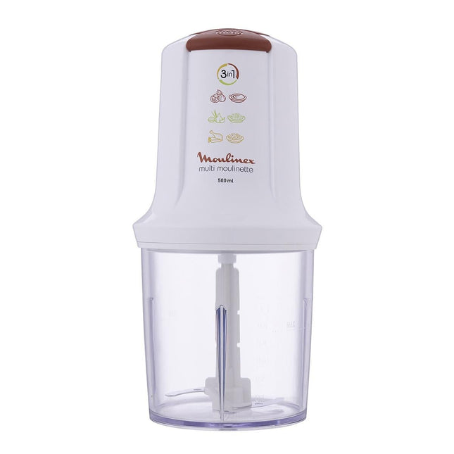 Moulinex AT7151EG Electric Chopper, 500 Watt White - SABER Center