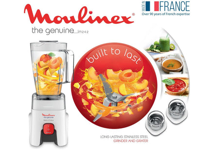 Moulinex Genuine Countertop Blender 1.75 Liter 500 Watt White - LM242B25 - SABER Center