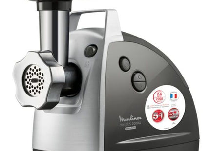 Moulinex HV8 Plus Meat Mincer with Attachments 2.6 kg 2000 Watt, Silver Black - ME682826 - SABER Center