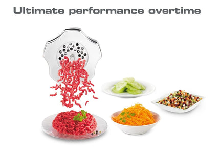 Moulinex HV8 Plus Meat Mincer with Attachments 2.6 kg 2000 Watt, Silver Black - ME682826 - SABER Center