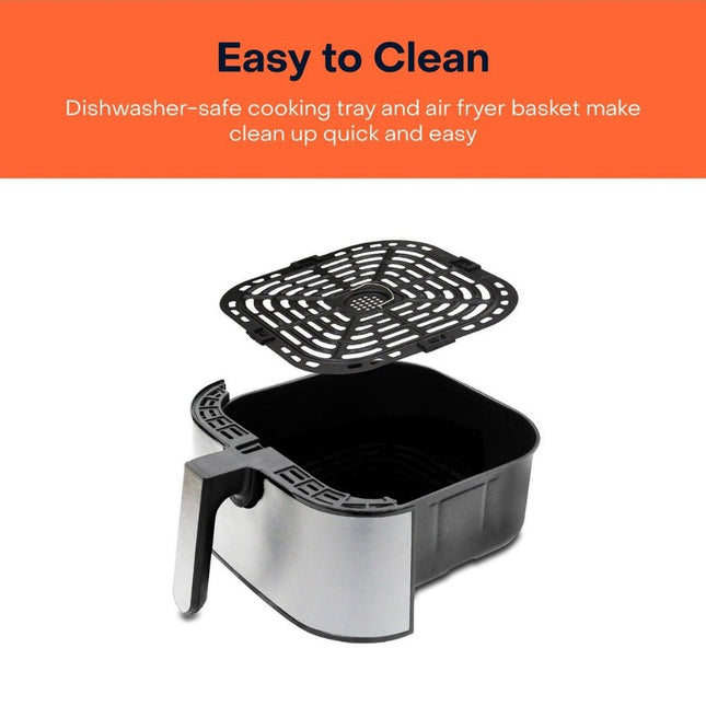 Nutricook 2 Air Fryer, 5.5 Liter, 1700 Watt Silver - NCAF205K - SABER Center