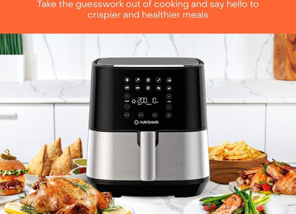 Nutricook 2 Air Fryer, 5.5 Liter, 1700 Watt Silver - NCAF205K - SABER Center