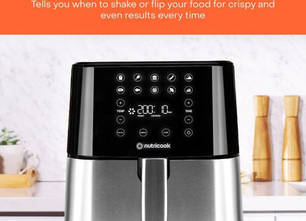 Nutricook 2 Air Fryer, 5.5 Liter, 1700 Watt Silver - NCAF205K - SABER Center