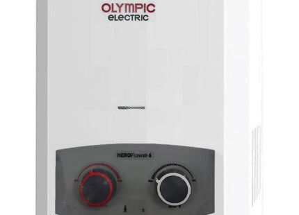 Olympic Electric Gas Water Heater, 6 Liter White - 945105585 - SABER Center