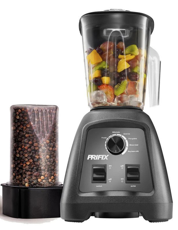 Prifix Hero Countertop Blender with Grinder 1.5 Liter 900 Watt Black - BH-900 - SABER Center