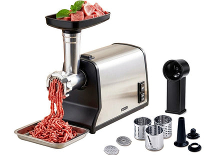 Rafal Meat Mincer with Attachments 2200 Watt, Black Silver - SABER Center