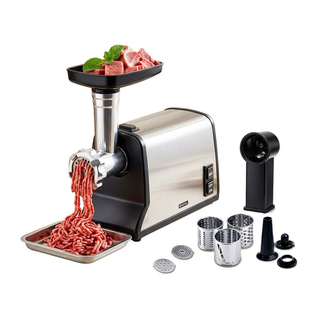 Rafal Meat Mincer with Attachments 2200 Watt, Black Silver - SABER Center
