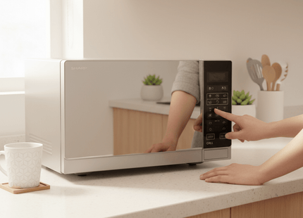 Sharp Microwave with Grill, 25 Liter 1000 Watt, Silver - R-75MT(S) - SABER Center