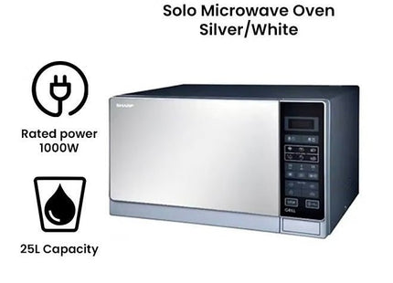 Sharp Microwave with Grill, 25 Liter 1000 Watt, Silver - R-75MT(S) - SABER Center