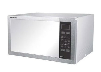 Sharp Microwave with Grill, 34 Liter 1100 Watt, Silver - R-77At-St - SABER Center