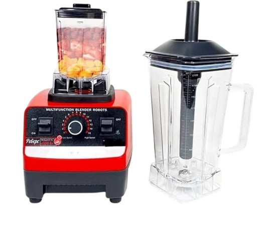 Silver Crest Countertop Blender with Mill, Stainless Steel Blades 2 Liter 4500 Watt Red - SC1589 - SABER Center